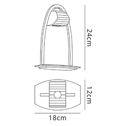 Luminaire Center Lampe de table Alfa large 1 Ampoule G9, chrome poli