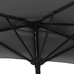 Acheter Helloshop26 Parasol demi de balcon et mât en aluminium 270 x 135cm anthracite 02_0008310