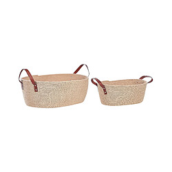 Beliani Lot de 2 paniers en coton beige GISSAR