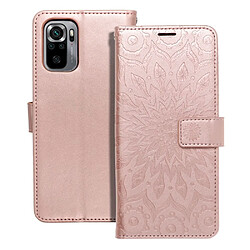 etui forcell mezzo book pour xiaomi mi 11 lite 5g / mi 11 lite lte ( 4g ) / mi 11 lite ne mandala or-rose