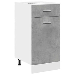 vidaXL Armoire de plancher à tiroir Gris béton 40x46x81,5 cm Aggloméré