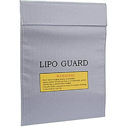 Lipo Guard Fire Bag Sac Lipo, 23 cm x 18 cm x batteries lipo, couleur argent RC