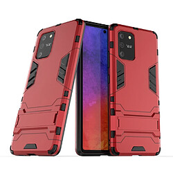 Coque en TPU hybride cool guard avec béquille rouge pour votre Samsung Galaxy A91/S10 Lite