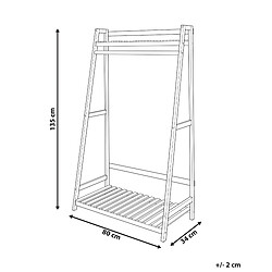 Avis Beliani Porte-manteau en bois clair BAKER