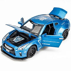 Universal 1: 32 jours Skyline ARES GTR R34 R35 Voiture jouet moulée sous pression Modèle de voiture jouet métallique Haute simulation Retraite Collection de jouets pour enfants | Voiture jouet moulée sous pression(Bleu)