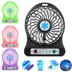 (Bleu) Mini Ventilateur Portable Refroidisseur d'air à LED Ventilateur Rechargeable USB *3 Vitesses