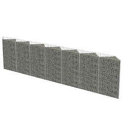 vidaXL Mur de gabion Acier galvanisé 450 x 30 x 100 cm