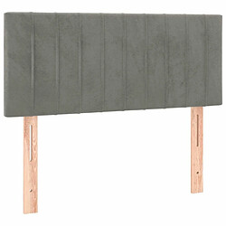 Acheter Maison Chic Tête de lit moderne à LED lumineuse pour chambre - Décoration de lit Gris clair 80x5x78/88 cm Velours -MN65334