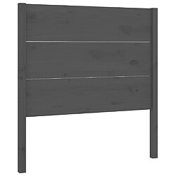 vidaXL Tête de lit Gris 81x4x100 cm Bois massif de pin