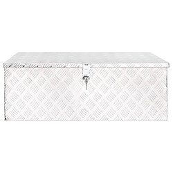 vidaXL Boîte de rangement Argenté 90x47x33,5 cm Aluminium