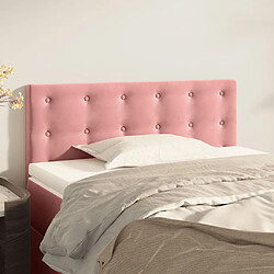 vidaXL Tête de lit Rose 100x5x78/88 cm Velours