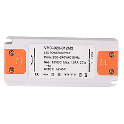 20W 1670MA 12V Slim LED Transformateur Driver Transformateur