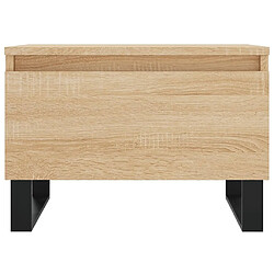 Maison Chic Table basse,Table Console Table d'appoint, Table pour salon chêne sonoma 50x46x35 cm bois d'ingénierie -MN51709 pas cher