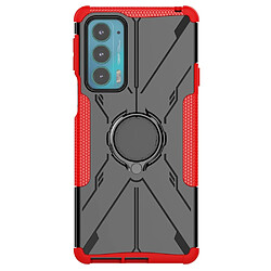 Coque en TPU anti-rayures avec béquille pour votre Motorola Edge 20 - rouge