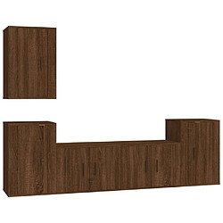 Maison Chic Ensemble de meubles TV 5 pcs pour salon - Chêne marron Bois d'ingénierie -MN38331