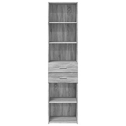 Avis vidaXL Buffet haut sonoma gris 45x42,5x185 cm bois d'ingénierie