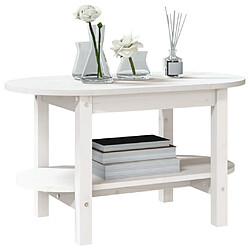 Avis vidaXL Table basse Blanc 80x45x45 cm Bois massif de pin