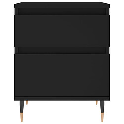 Maison Chic Table de chevet - Table de Nuit Noir 40x35x50 cm Bois d’ingénierie pas cher