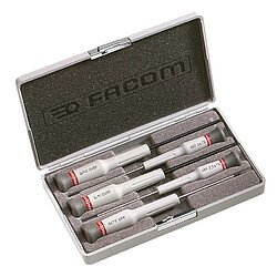 Coffret de 5 tournevis Micro-Tech Fente - Pozidriv Facom AEF.J5