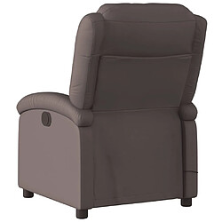 Avis vidaXL Fauteuil inclinable de massage marron foncé cuir véritable