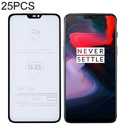 Wewoo Film de verre trempé de plein écran pour colle25 PCS 9H 5Dpour OnePlus 6