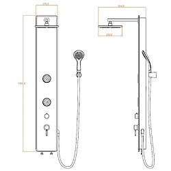 Acheter SCHÜTTE Panneau de douche en verre mitigeur GLASDUSCHPANEEL anthracite