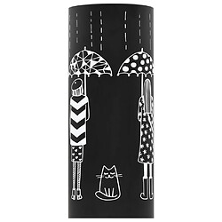 vidaXL Porte-parapluie Femmes Acier Noir