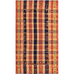 Vidal Tapis de laine 226x132 rouge Jajim