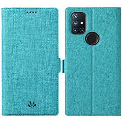 Vili Etui en PU + TPU avec support et porte-cartes bleu pour votre OnePlus Nord N10 5G