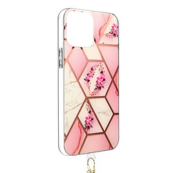 Avizar Coque iPhone 11 Pro Motif géométrique avec Cordon Amovible rose