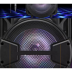 Universal Haut-parleur de dent bleu portable sans fil de 8 pouces avec USB haute puissance compatible Intérieur DJ Stéréo Stéréo STEREO STEROWOOFER | Enceintes extérieures (Noir) pas cher