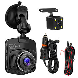 Avizar Dashcam Voiture Fixation Ventouse DVR-05 avec Caméra de recul Noir