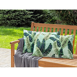 Beliani Lot de 2 coussins BOISSANO 40 x 60 cm Motif de plante Vert