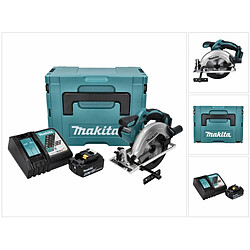 Makita DSS 611 RG1J Scie circulaire sans fil 18 V 165 mm + 1x Batterie 6,0 Ah + Chargeur + Coffret Makpac