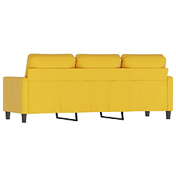 Maison Chic Canapé à 3 places,Canapé droit,Sofa de Salon,Banquette Jaune 180 cm Velours -GKD459943 pas cher