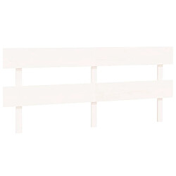 vidaXL Tête de lit Blanc 204x3x81 cm Bois massif de pin