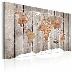 Paris Prix Tableau Imprimé World Map : Wooden Stories 40 x 60 cm