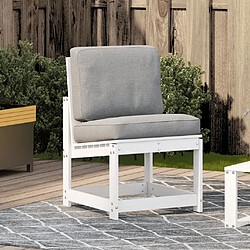 Avis Maison Chic Chaise de jardin,Fauteuil Chaise de terrasse,Chaise d’extérieur blanc 50,5x55x77 cm bois de pin massif -GKD36616