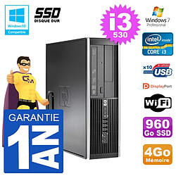 PC HP Compaq 8100 SFF i3-530 RAM 4Go SSD 960Go Graveur DVD Wifi W7 - Occasion