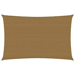 vidaXL Voile d'ombrage 160 g/m² Taupe 3x5 m PEHD