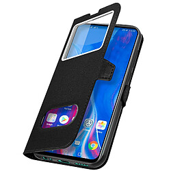 Avizar Housse Huawei P Smart Z/Y9 Prime 2019/Honor 9X Double Fenêtre Support Noir