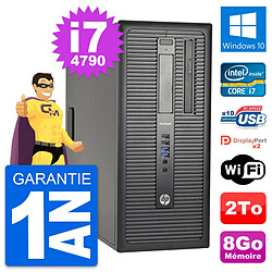 PC Tour HP ProDesk 600 G1 Intel i7-4790 RAM 8Go Disque Dur 2To Windows 10 Wifi - Occasion