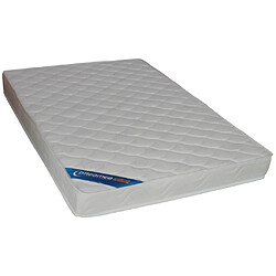 Vente-Unique Ensemble 140 x 190 cm cadre à lattes + matelas mousse ép.15cm - ZEUS de DREAMEA