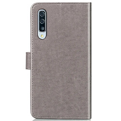 Avis Wewoo Housse Coque Étui en cuir à Motif fleurs pressées Lucky Clover pour Galaxy A50avec porte-cartes et & Portefeuille et dragonne Gris