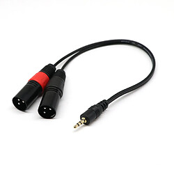 Acheter 2 x Jack 3.5MM Stéréo Mâle Vers 2 XLR Mâle Adaptateur Répartiteur Audio Câble