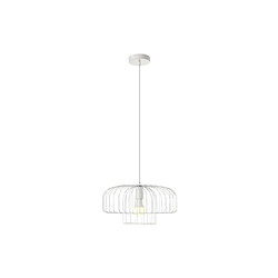 Avis Vente-Unique Suspension filaire style design en métal - D. 40 x H. 130 cm - Blanc - ANDROMAQUE