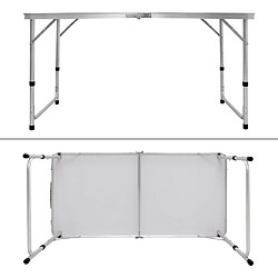 Avis Ecd Germany Table pliable de camping barbecue pique-nique 120cm en aluminium décor bois