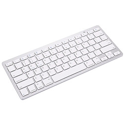 Avis Wewoo Clavier sans fil QWERTY argent pour Windows / iPad / iPhone BK-3001 Bluetooth sans 78 touches ultra-mince