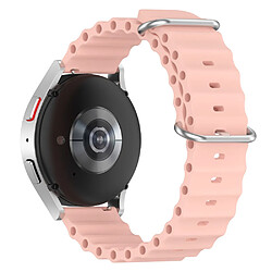 Bracelet en silicone couleur solide, design ondulé, réglable pour votre Samsung Galaxy Watch3 45mm/Galaxy Watch 46mm Universal 22mm - rose