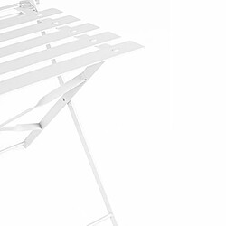 Mes Ensemble de balcon table et 2 chaises en acier blanc - BACA